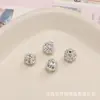 Cuentas Espaciadoras de Bola de Diamante de Cobre Cuentas Sueltas para Pulsera Collar Llavero Hecho a Mano DIY Paquete de Material