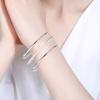 Pulsera de Plata de Ley 999 Femenina Tercera Vida III Estilo Coreano Tendencia Regalo para Novia Festival Tanabata Simple Estudiante Mori Múltiples Anillos