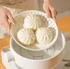 Plato escurridor de plástico para el hogar, plato para cocinar al vapor con múltiples agujeros, cesta para vaporera, rejilla para cocinar al vapor, horno microondas, olla arrocera, resistente a altas temperaturas, dumplings al vapor, bollos al vapor