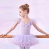 Roupa de Dança Infantil, Tutu para Meninas, Macacão de Manga Curta para Exercício de Verão, Roupa de Dança Chinesa para Crianças Pequenas, Saia de Princesa para Dança