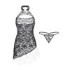 Roupa íntima sexy Guiruo, perspectiva pura, renda, costura de malha, gola oca, tentação, retrô, cheongsam, 3681