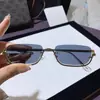 Óculos de Sol Quadrados de Armação Pequena Transfronteiriços Novo Estilo 2025 Óculos de Sol Personalizados de Meia Armação com Lentes Oceânicas Coloridas e um Toque Metálico de Alta Qualidade