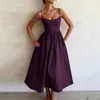 Vestido de Verano para Mujer, Estilo Casual Elegante de Hadas, Lujoso de Gama Alta, Transfronterizo Europeo y Americano, con Tirantes, 2025