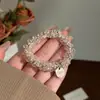 Elástico de cabelo de temperamento luxo leve brilhante diamante acessório de cabelo pulseira elástico de cabelo uso duplo elástico estilo coreano versátil corda de cabelo para rabo de cavalo ornamento de cabeça