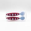 Fábrica direta bebê duas cores colher garfo combinação conjunto bebê suplemento alimentar louça pp colher 2 encaixotado