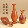 Vaso de Paz Grande de Palo de Rosa Mini Jarrón de Flores Adorno para Arreglo Floral Arte en Madera Talla en Madera Decoración del Hogar Madera Maciza Sin Pintura