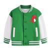 Ropa de Exterior para Niños Primavera y Otoño 2024 Nuevo Estilo Tops Gruesos de Invierno para Niñas Cardigan de Uniforme de Béisbol de Terciopelo para Niños