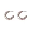 Pendientes Redondos Europeos y Americanos Transfronterizos de Plata Geométricos Multicapa, Lujo Ligero, Sensación de Alta Gama, Estilo Minimalista, Pendientes de Moda para Mujer