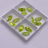 Zircón Verde Manzana Forma Marquesa Piedra Suelta Venta al por Mayor Verde Fruta Piedra Artificial Joyería DIY Accesorio de Incrustación de Plata Piedra