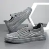 Zapatos Casuales Nuevos Transfronterizos para Hombre, Zapatos Deportivos Transpirables de Tejido Volador con Aumento Interno para Correr, Zapatos Deportivos Deslizables al Aire Libre Transpirables para Hombre
