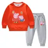 Conjunto de suéter infantil outono e inverno 2023 Estilo ocidental novo veludo acolchoado quente de inverno manga longa infantil
