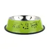 Non-slip resistente a quedas de aço inoxidável Pet Bowl desenhos animados cor impressão gato tigela tigela cão tigela cão tigela cão fabricantes de alimentos para cães spot atacado