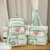 Mochila Transparente Estilo Dopamina Fresca e Doce para Meninas, Mochila de Alto Valor Estilo Japonês para Alunos do Ensino Fundamental II e Médio