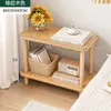 Alternativa a la mesa de noche: Mesa de noche moderna simple, Estante de almacenamiento pequeño, Mesa pequeña de pie, Madera maciza, Color de madera natural simple
