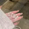 Brincos de Coração de Amor com Glitter Prata e Estrela de Cinco Pontas para Mulheres 2026 Novo Estilo Sensação de Alto Padrão Brincos de Tarraxa Joias de Orelha Deslumbrantes Únicas Exageradas