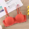 Ropa interior directa de fábrica para mujer, push-up sin aros, sujetador con tirantes desmontables, una pieza, sin costuras, ropa interior Shumei para estudiantes
