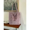Bolsa Tote de Pelúcia Estilo Coreano Estilo Preguiçoso Estampa de Leopardo para Mulheres Nova Bolsa Grande de Dupla Face Versátil para o Dia a Dia Bolsa de Ombro