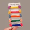 Elástico de Borracha Infantil Headband de Desenho Animado Aveludado Prendedor de Cabelo de Menina Headband Não Machuca Cabelo Anel de Toalha Corda para Rabo de Cavalo de Menininha