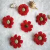 4.5cm flor de seda individual Flor nueva girasol europeo simulación crisantemo flor de girasol accesorios para el cabello diy