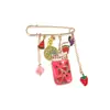 Broche de Frutas de Verano Sandía Limón Uva Diseño de Nicho Cadena con Borla Pin Antiexposición Venta al por Mayor para Mujeres