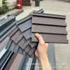 Teja de aluminio para techo de tejas de aluminio aleación de aluminio doble capa aislamiento térmico teja de techo placa Great Wall placa de aluminio toldo para habitación soleada teja de aluminio impermeable protector solar