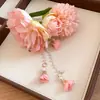 Pasador de Flor de Tela Estilo Vacaciones Súper Hada, Gama Alta, Exquisito, Pinza de Pato Versátil, Diseño de Moda, Elegante Accesorio para el Cabello