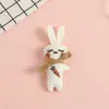 Nueva Tela Estilo Coreano Zorro, Conejo y Ponis Accesorios de Ropa Broche DIY Tela Colgante Pequeño