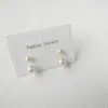 Pendientes de Botón de Perlas Francesas Grandes y Pequeñas Estilo Transmisión en Vivo para Mujer 2026 de Gama Alta Ligeros de Lujo Pendientes de Botón Sencillos Joyería Elegante para Orejas para Mujer