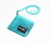 Blingbling Coreano ins ID Bolso Transparente PVC Plegable Cuello Billetera Pequeña Corta Monedero Tarjetero para Mujer