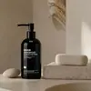 En Stock Botella Transparente Negra Redonda para Champú de 300 ml, Botella Personalizada de Plástico PET Negra Transparente para Gel de Ducha de 500 ml