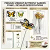 Estacas de Jardín para Exteriores Adornos de Mariposas para Jardín Paisajismo Patio Villa Flores de Mariposa Simuladas Estacas para Césped Estacas