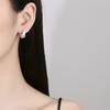 Pendientes de plata de ley 925 cepillada y esmerilada para mujer, de verano, sencillos, combinables con todo, modernos, estilo frío, joyería de alta calidad.