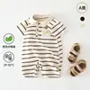 Mameluco de manga corta para bebé niña Verano Delgado Ropa para bebé Ropa para niña para salir Algodón puro Clase A Ropa para gatear para recién nacidos