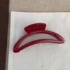¡Colección roja de Año Nuevo! Pinza de pelo grande de resina francesa letra Etiqueta Dorada parte trasera recogido pinza de tiburón accesorios para el cabello agarre para el cabello