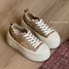 Zapatos casuales para mujer mollykiki de plataforma con cordones, estampado de leopardo, bordes ondulados, punta grande, suela gruesa, que aumentan la altura
