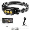 Linterna frontal COB mini multifunción transfronteriza, portátil para exteriores, luz LED para pesca, para pasear al perro por la noche, luz ligera para correr