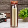 Lámpara de vela de varilla larga con base dorada de simulación LED sin humo para el hogar, electrónica, sala de Buda, boda, diseño de ambiente de Año Nuevo