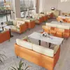 Cabines de Sofá Simples para Reuniões e Recepção para Lojas de Chá de Leite, Lanchonetes, Cafeterias, Restaurantes Ocidentais, Salões de Beleza e Escritórios de Vendas