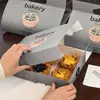 Celebridade da Internet Bolsinha Criativa Caixa de Tarte de Ovo Caixa de Embalagem para Assar Caixa de Embalagem para Sobremesa para Levar Caixa para Bolo e Scone Atacado