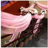 Suprimentos de Casamento Cortina de Gaze Presente de Casamento Decoração de Quarto de Casamento Adereços Decoração de Tecido de Gaze Decoração de Corrimão de Escada Gaze de Neve Cortina de Gaze