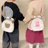 Bolsa Infantil da Moda Meninos e Meninas Porta-Moedas Ursinho Fofo Bolsa Transversal de Lona Casual para Viagem ao Ar Livre