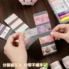 60 Tablero Dispensador de Cinta de Papel de Seda 5*15cm Esquina Redondeada Cinta Washi Transparente Translúcido Plástico PP Espesado Hoja Dispensadora