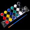 Pintura Infantil Conjunto de Tinta Acrílica 12 Cores 3ml Pintado à Mão Cerâmica Gesso Pigmento DIY Tinta Acrílica