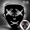 A Festa Dançante Luz Fria Máscara Luminosa Halloween Horror Fantasma Dança Rosto Inteiro Hip-Hop Máscara de Led