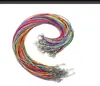 2022 nuevo collar 2 mm cuerda de cuero de color Corea del Sur hilo encerado cuerda de cuero accesorios de joyería diy cuerda de collar cuerda para colgante
