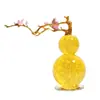 Ornamento de Cristal de Cabaça Amarela em Estoque com Lótus Roxo para Decoração de Casa, Sala de Estar, Entrada, Conta de Vídeo do Tiktok, Dropshipping de Peça Única