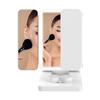 Espejo de maquillaje LED con luz lavador de lentes de contacto integrado de escritorio plegable ajustable carcasa espejo espejo de belleza