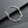 Pulseira de corda trançada colorida em aço titânio que não desbota para homens, pulseira de zircônia de luxo leve de nicho de alta qualidade para mulheres, joia ajustável