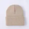 Gorro de Punto Liso Multicolor Infantil Transfronterizo, Gorro de Lana Color Sólido Versátil Otoño e Invierno, Gorro Cálido Unisex al por Mayor