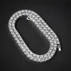 Cadena de Tenis de Diamante de una Sola Fila de 4 mm para Hombre Temu Joyería Aleación de Zinc Ecológica Collar de una Sola Fila Tendencia Geométrica Personalidad Circonita